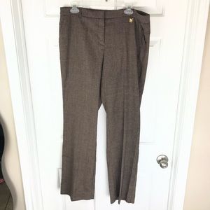 Ann Klein Brown Tweed Texture Dress Flare/Trouser Pants Size 12